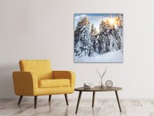 Laden Sie das Bild in den Galerie-Viewer, Leinwandbild Tannen im Schnee