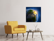 Laden Sie das Bild in den Galerie-Viewer, Leinwandbild Sonne und Erde