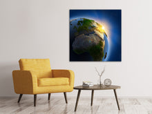 Laden Sie das Bild in den Galerie-Viewer, Leinwandbild Sonne und Erde