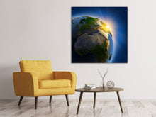 Laden Sie das Bild in den Galerie-Viewer, Leinwandbild Sonne und Erde