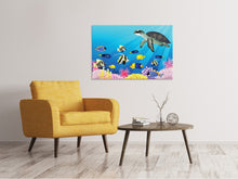 Laden Sie das Bild in den Galerie-Viewer, Leinwandbild Kinder Unterwasserwelt