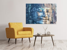 Laden Sie das Bild in den Galerie-Viewer, Leinwandbild Buddha Statur