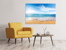 Laden Sie das Bild in den Galerie-Viewer, Leinwandbild Spuren im Sand