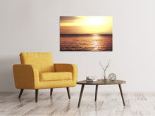 Laden Sie das Bild in den Galerie-Viewer, Leinwandbild Sonnenuntergang an der See