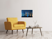 Laden Sie das Bild in den Galerie-Viewer, Leinwandbild Skyline Bangkok bei Nacht