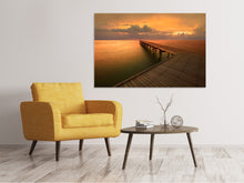 Laden Sie das Bild in den Galerie-Viewer, Leinwandbild Der Steg am Meer