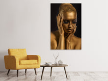 Laden Sie das Bild in den Galerie-Viewer, Leinwandbild Gold-Face