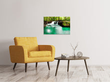 Laden Sie das Bild in den Galerie-Viewer, Leinwandbild Der Fluss am Wasserfall
