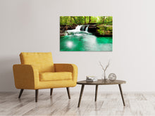 Laden Sie das Bild in den Galerie-Viewer, Leinwandbild Der Fluss am Wasserfall