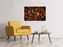 Laden Sie das Bild in den Galerie-Viewer, Leinwandbild Close Up Kaffeebohnen