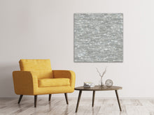 Laden Sie das Bild in den Galerie-Viewer, Leinwandbild Steinmauer in Grau