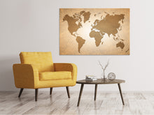Laden Sie das Bild in den Galerie-Viewer, Leinwandbild Karte der Welt in Vintage