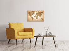 Laden Sie das Bild in den Galerie-Viewer, Leinwandbild Karte der Welt in Vintage