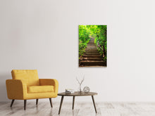 Laden Sie das Bild in den Galerie-Viewer, Leinwandbild Waldtreppe