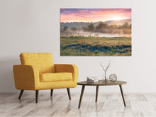 Laden Sie das Bild in den Galerie-Viewer, Leinwandbild Sonnenuntergang am Hügel