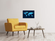 Laden Sie das Bild in den Galerie-Viewer, Leinwandbild Weltkarte