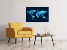 Laden Sie das Bild in den Galerie-Viewer, Leinwandbild Weltkarte
