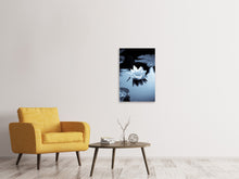 Laden Sie das Bild in den Galerie-Viewer, Leinwandbild Schwarzweissfotografie der Seerose