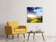 Laden Sie das Bild in den Galerie-Viewer, Leinwandbild Sonnenaufgang im Gebirge