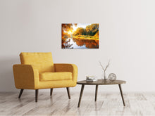 Laden Sie das Bild in den Galerie-Viewer, Leinwandbild Waldspiegelung im Wasser