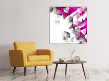 Laden Sie das Bild in den Galerie-Viewer, Leinwandbild 3D-Kristalle Pink