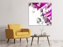 Laden Sie das Bild in den Galerie-Viewer, Leinwandbild 3D-Kristalle Pink