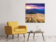 Laden Sie das Bild in den Galerie-Viewer, Leinwandbild Sonnenuntergang in der Bergwelt