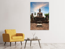 Laden Sie das Bild in den Galerie-Viewer, Leinwandbild Buddha Statue