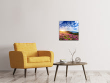 Laden Sie das Bild in den Galerie-Viewer, Leinwandbild Blumige Berglandschaft