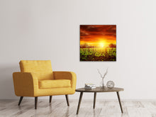 Laden Sie das Bild in den Galerie-Viewer, Leinwandbild Der Weinberg bei Sonnenuntergang