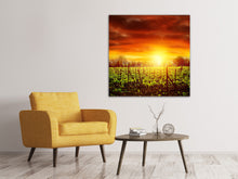 Laden Sie das Bild in den Galerie-Viewer, Leinwandbild Der Weinberg bei Sonnenuntergang