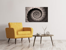 Laden Sie das Bild in den Galerie-Viewer, Leinwandbild Steinwendeltreppe