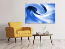 Laden Sie das Bild in den Galerie-Viewer, Leinwandbild Abstrakte blaue Welle