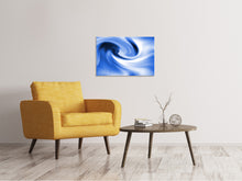 Laden Sie das Bild in den Galerie-Viewer, Leinwandbild Abstrakte blaue Welle