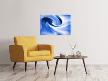 Laden Sie das Bild in den Galerie-Viewer, Leinwandbild Abstrakte blaue Welle