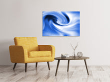 Laden Sie das Bild in den Galerie-Viewer, Leinwandbild Abstrakte blaue Welle