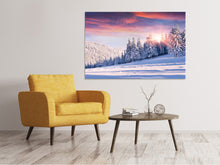 Laden Sie das Bild in den Galerie-Viewer, Leinwandbild Winterlandschaft