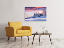 Laden Sie das Bild in den Galerie-Viewer, Leinwandbild Winterlandschaft