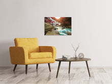 Laden Sie das Bild in den Galerie-Viewer, Leinwandbild Exotischer Wasserfall