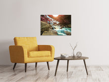 Laden Sie das Bild in den Galerie-Viewer, Leinwandbild Exotischer Wasserfall