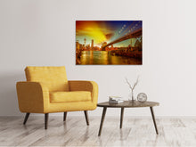 Laden Sie das Bild in den Galerie-Viewer, Leinwandbild Skyline Brooklyn Bridge NY