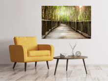 Laden Sie das Bild in den Galerie-Viewer, Leinwandbild Hölzerne Brücke