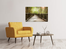Laden Sie das Bild in den Galerie-Viewer, Leinwandbild Hölzerne Brücke
