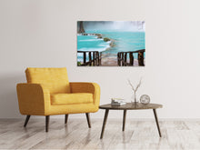 Laden Sie das Bild in den Galerie-Viewer, Leinwandbild Haus am Wasserfall