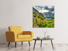 Laden Sie das Bild in den Galerie-Viewer, Leinwandbild Bergaussicht