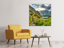 Laden Sie das Bild in den Galerie-Viewer, Leinwandbild Bergaussicht