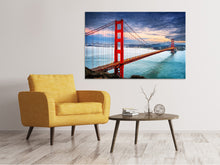Laden Sie das Bild in den Galerie-Viewer, Leinwandbild Der Golden Gate Bridge bei Sonnenuntergang