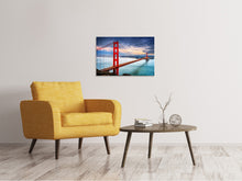 Laden Sie das Bild in den Galerie-Viewer, Leinwandbild Der Golden Gate Bridge bei Sonnenuntergang