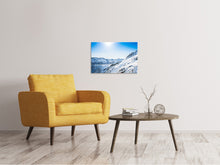 Laden Sie das Bild in den Galerie-Viewer, Leinwandbild Bergpanorama im Schnee