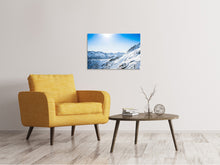 Laden Sie das Bild in den Galerie-Viewer, Leinwandbild Bergpanorama im Schnee